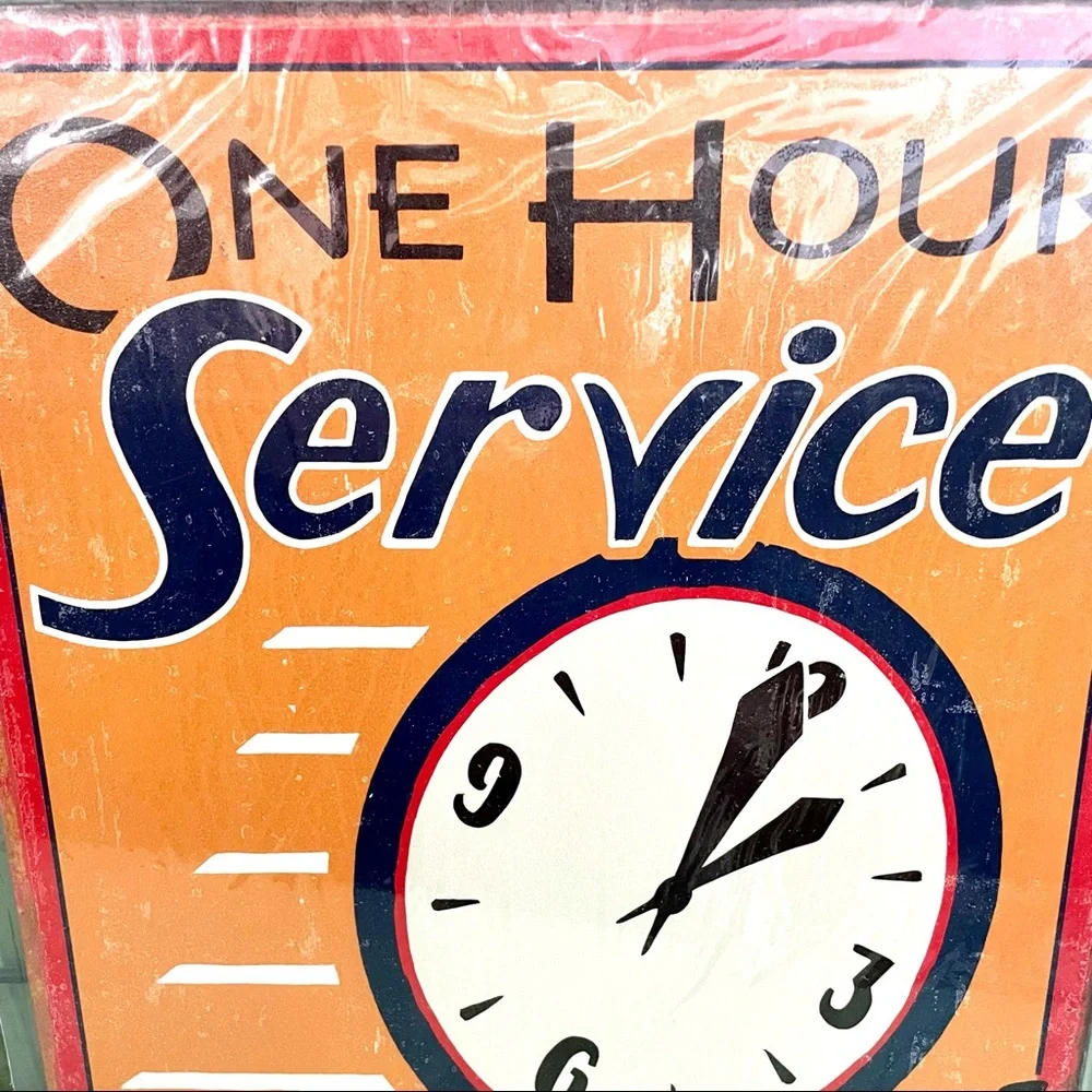 NEW One Hour Service Metal Sign